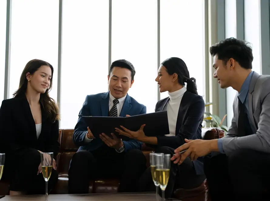 Secure AI business meeting